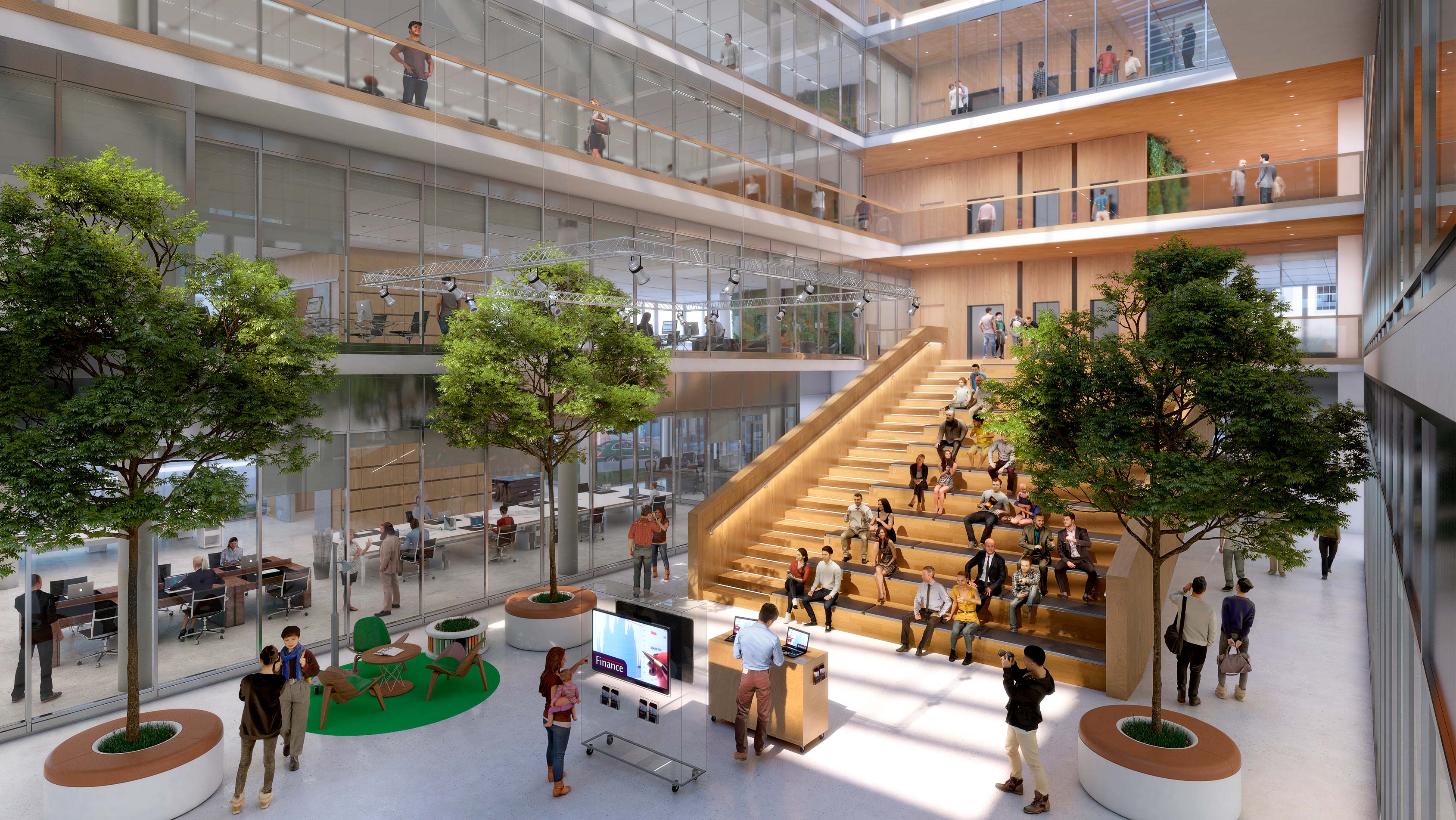 Studio Banana: Innolab Campus, a visionary Innovation Center in the international Geneva: Social Stairs