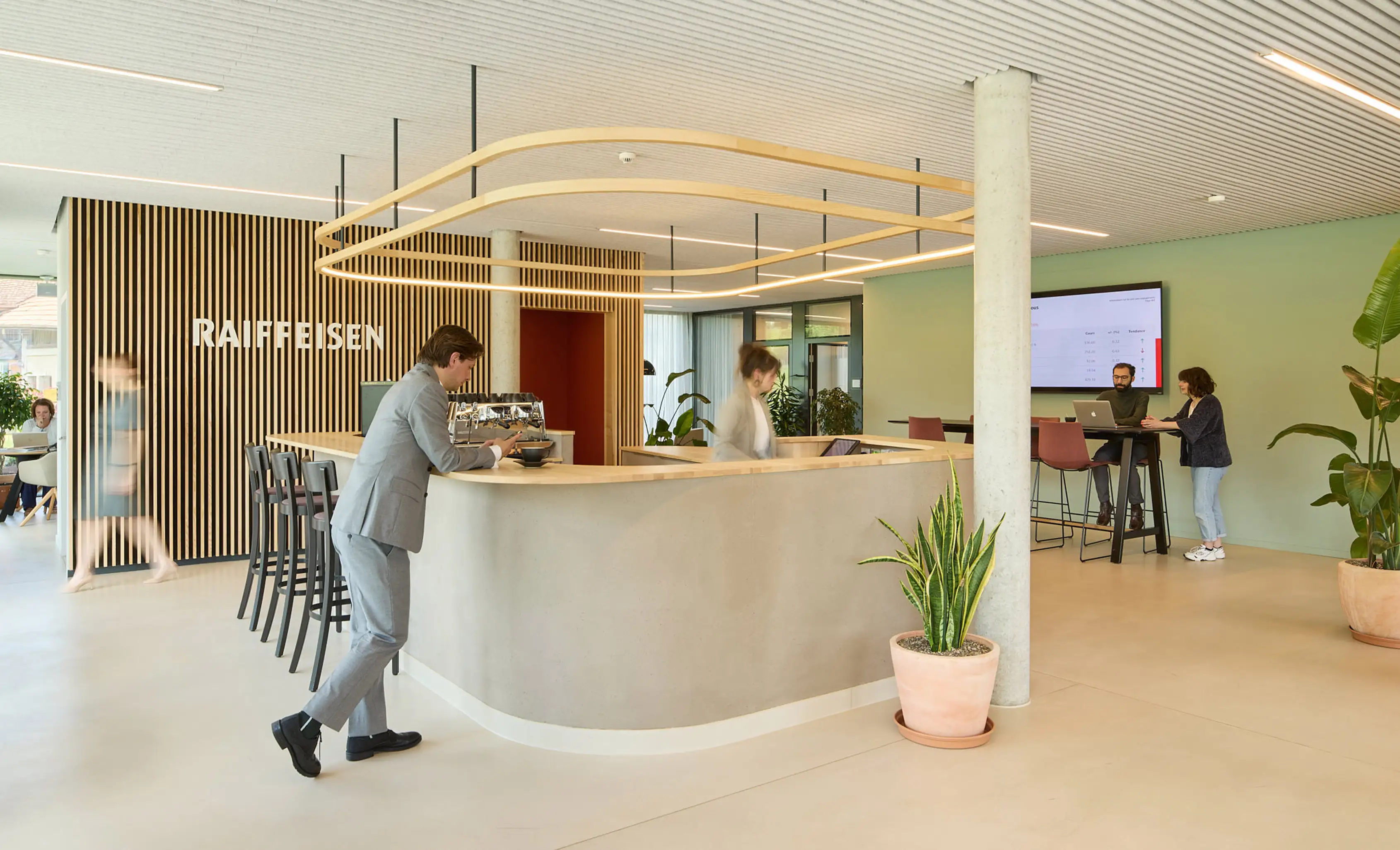 Raiffaissen workspace design by Studio-Banana