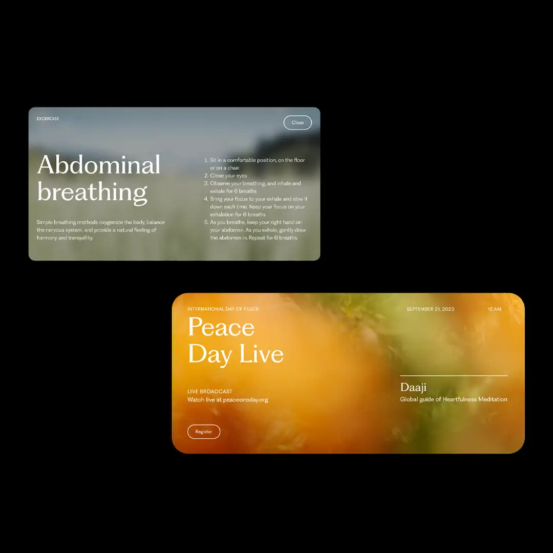 Peacefullness visual design by Studio Banana